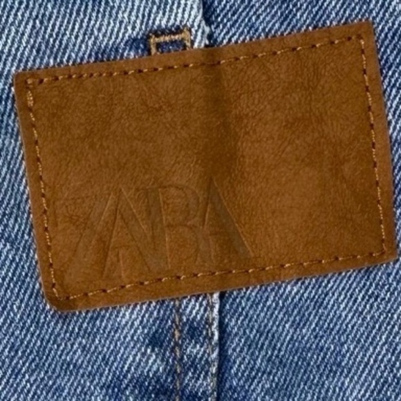 ZARA Paperbag Waist Tapered Jeans | High Rise Blue Denim | Women’s 4 - Picture 8 of 13